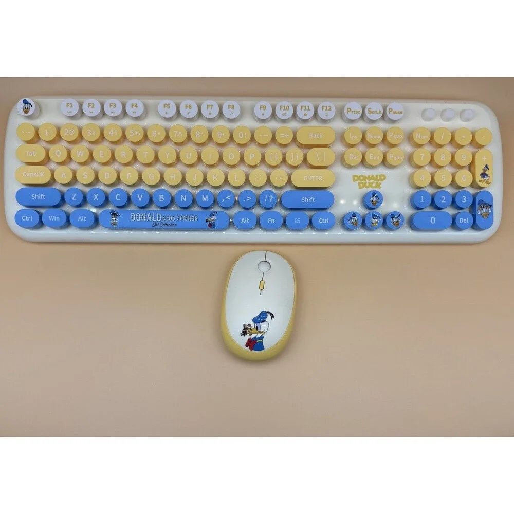 Disney Donald Duck 90th Anniversary Wireless Keyboard & Mouse Set Tested Works